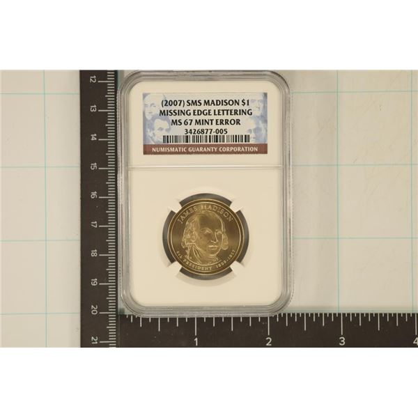 ERROR 2007 SMS MADISON MISSING EDGE LETTERING $1