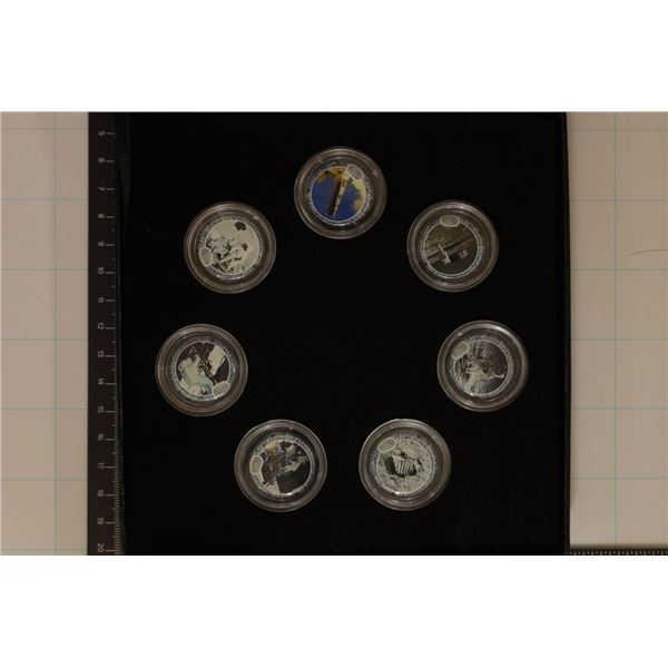 FIRST MOON LANDING 1969 COLORIZED US QUARTER