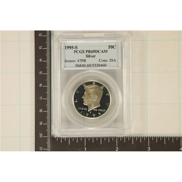 1995-S SILVER KENNEDY HALF DOLLAR PCGS PR69 DCAM