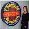 Image 1 : NO RESERVE CHRYSLER/PLYMOUTH NEON SIGN IN 36" STEEL CAN