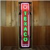 Image 1 : NO RESERVE TEXACO VERTICAL NEON SIGN IN STEEL CAN 