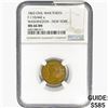Image 1 : 1863 NY Token Civ. W. F-110/442a NGC MS66 BN