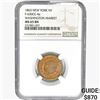 Image 1 : 1863 NY Token F-630CC-4a WA Market NGC MS65 BN