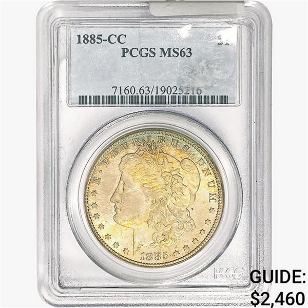 1885-CC Morgan Silver Dollar PCGS MS63
