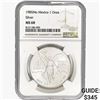 1985Mo 1oz. Silver Mexicanos Onza NGC MS68