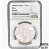 1985Mo 1oz. Silver Mexicanos Onza NGC MS65