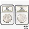 Image 1 : [2] 1883-O Morgan Silver Dollar NGC MS63
