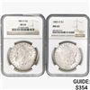 Image 1 : [2] 1883-O Morgan Silver Dollar NGC MS63