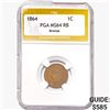 1864 Indian Head Cent PGA MS64 RB Bronze