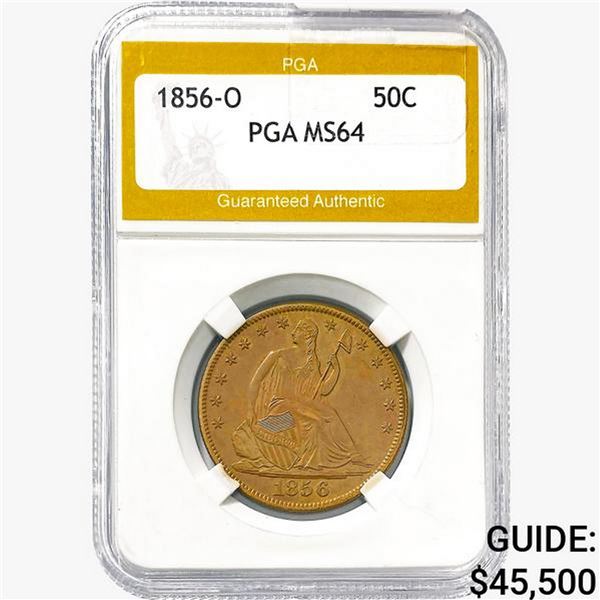 1856-O Seated Liberty Half Dollar PGA MS64