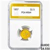1857 $2.50 Gold Quarter Eagle PGA MS64