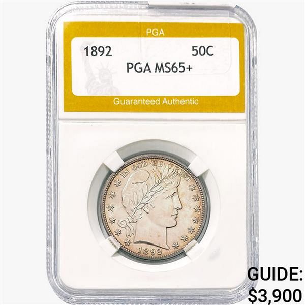 1892 Barber Half Dollar PGA MS65+