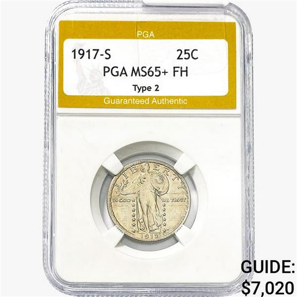 1917-S Standing Liberty Quarter PGA MS65+ FH Ty 2