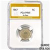 Image 1 : 1867 Shield Nickel PGA PR65 No Rays