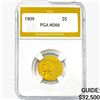 Image 1 : 1909 $5 Gold Half Eagle PGA MS66
