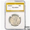 Image 1 : 1938-D Walking Liberty Half Dollar PGA MS64+