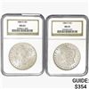 Image 1 : [2] 1884-O Morgan Silver Dollar NGC MS63