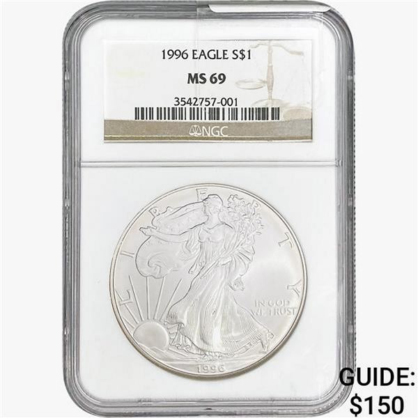 1996 Silver Eagle NGC MS69