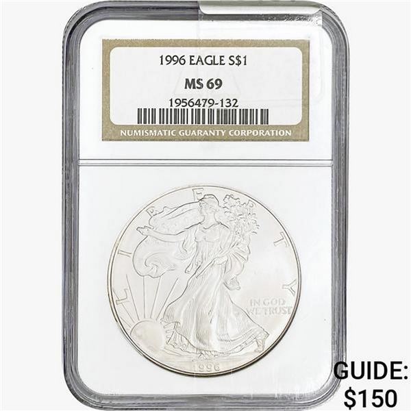1996 Silver Eagle NGC MS69