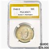 Image 1 : 1948-D Booker T Half Dollar PGA MS67+