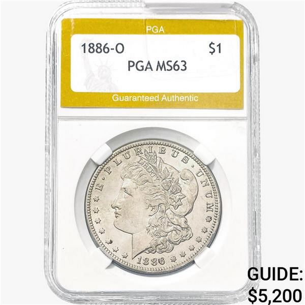 1886-O Morgan Silver Dollar PGA MS63