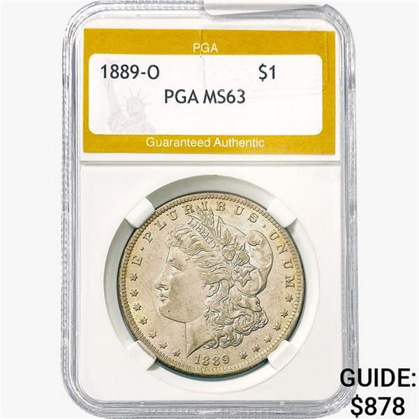 1889-O Morgan Silver Dollar PGA MS63