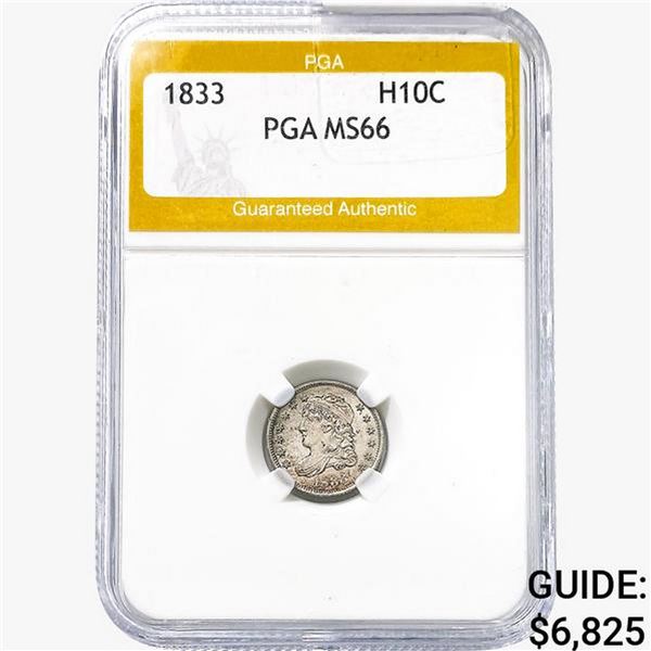 1833 Capped Bust Half Dime PGA MS66