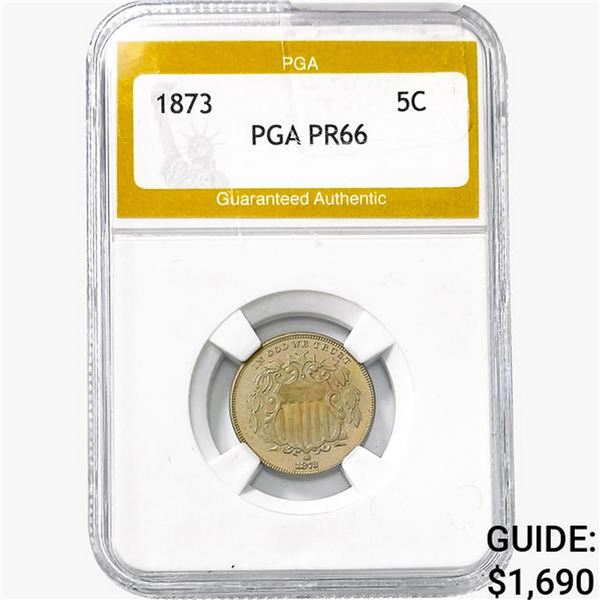 1873 Shield Nickel PGA PR66