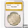 1934-D Silver Peace Dollar PGA MS65