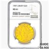 1907 $20 Gold Double Eagle NGC MS61
