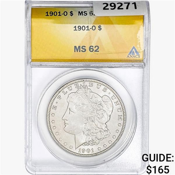 1901-O Morgan Silver Dollar ANACS MS62