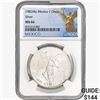 1982Mo 1oz. Silver Mexicanos Onza NGC MS66