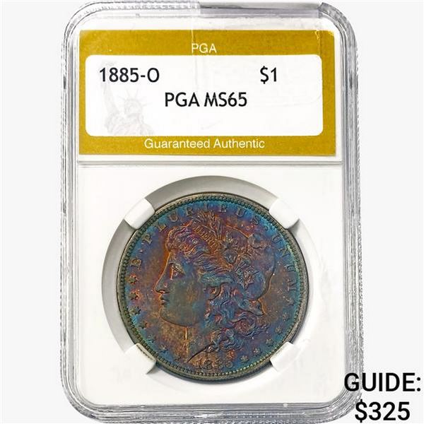 1885-O Morgan Silver Dollar PGA MS65
