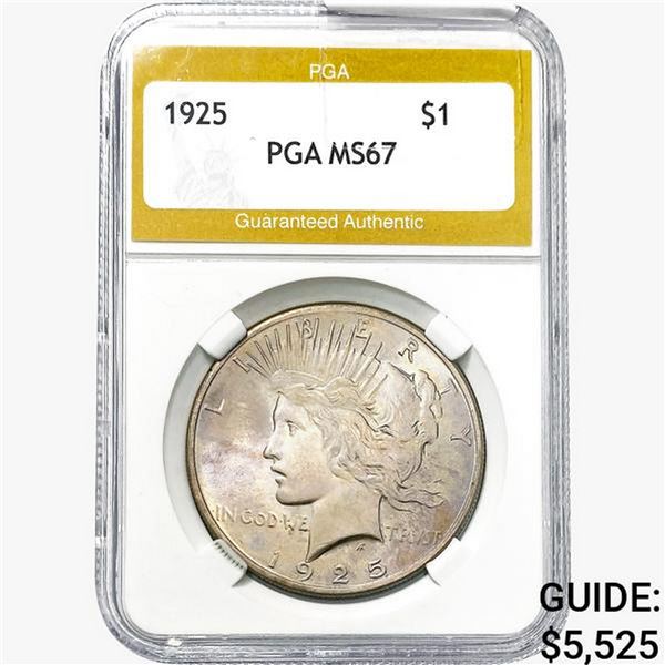 1925 Silver Peace Dollar PGA MS67