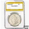1878 8TF Morgan Silver Dollar PGA MS63+