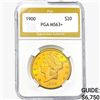 1900 $20 Gold Double Eagle PGA MS63+