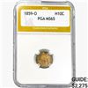 1859-O Seated Liberty Half Dime PGA MS65