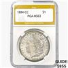 Image 1 : 1884-CC Morgan Silver Dollar PGA MS63