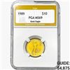 1989 US 1/4oz. Gold $10 Eagle PGA MS69