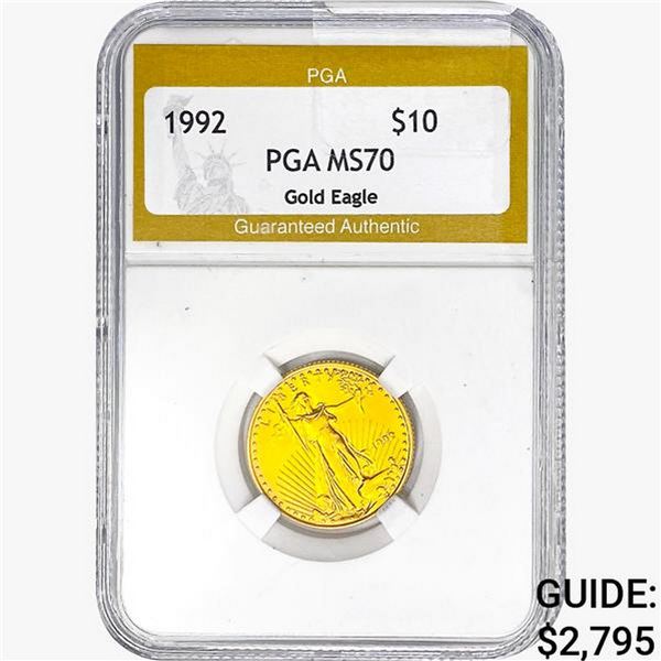 1992 US 1/4oz. Gold $10 Eagle PGA MS70