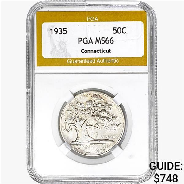 1935 Connecticut Half Dollar PGA MS66