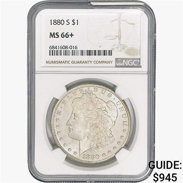 1880-S Morgan Silver Dollar NGC MS66+