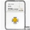 1851-O Rare Gold Dollar NGC AU53