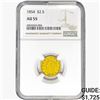 Image 1 : 1854 $2.50 Gold Quarter Eagle NGC AU55