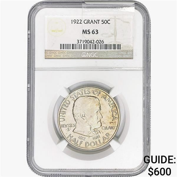 1922 Grant Half Dollar NGC MS63