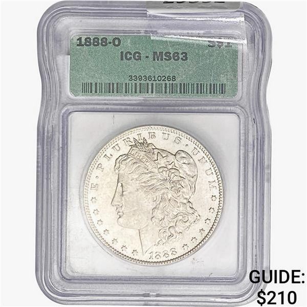 1888-O Morgan Silver Dollar ICG MS63