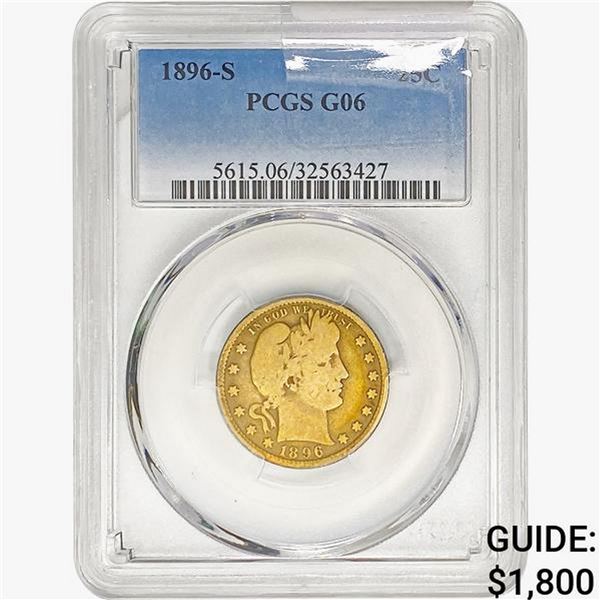 1896-S Barber Quarter PCGS G06