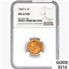 Image 1 : 1945-S Wheat Cent NGC MS67 RD