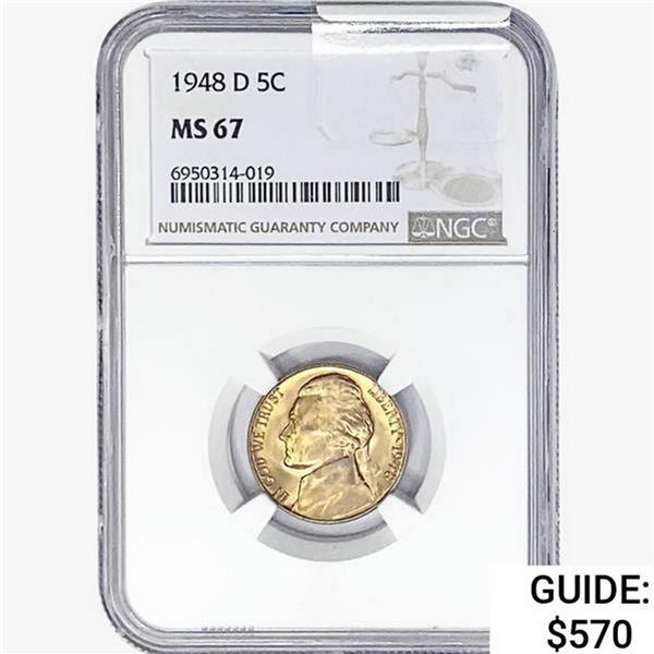 1948-D Jefferson Nickel NGC MS67