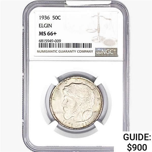 1936 Elgin Half Dollar NGC MS66+